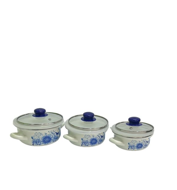 ALEV EMAL QAZAN 3LU BİSİR 12sm-14sm-16T-3735A GUL - Image 2